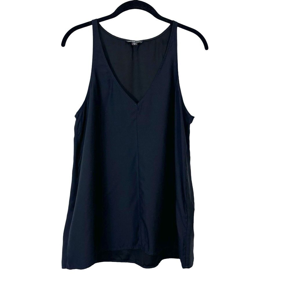 James Perse black V-Neck Sleeveless Tank